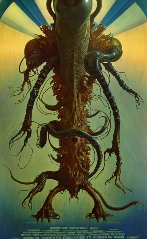 Image similar to exquisite imaginative alien creature poster art, movie art, by lucusfilm, weta studio, alphonso mucha, james jean, frank frazetta, 8 k, denoised