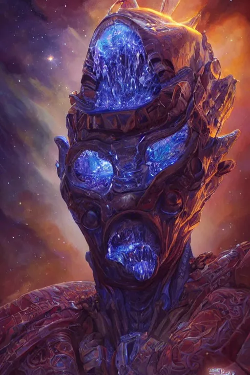 Prompt: beautiful oil painting with high detail of a wise Space ent((((((((Hoping)))))))) made of stars and plasma, hybrid from dungeons and dragons and art direction by James Cameron ;by artgerm; wayne reynolds art station; cinematic quality character render; low angle; ultra high quality model; production quality cinema model