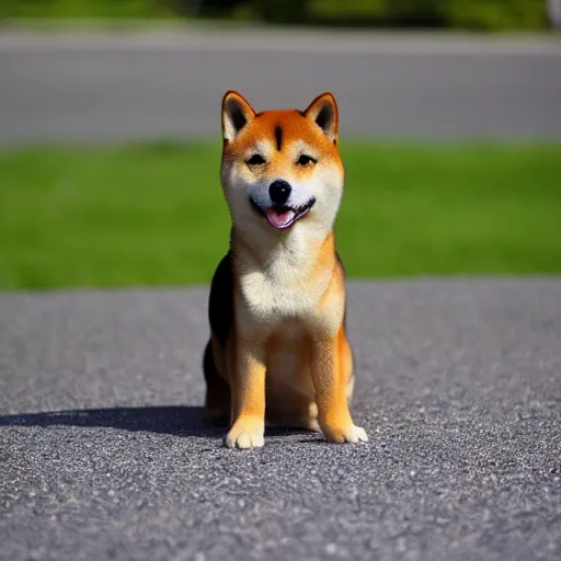 Prompt: Shiba Inu shaped like a cube, 4k photo