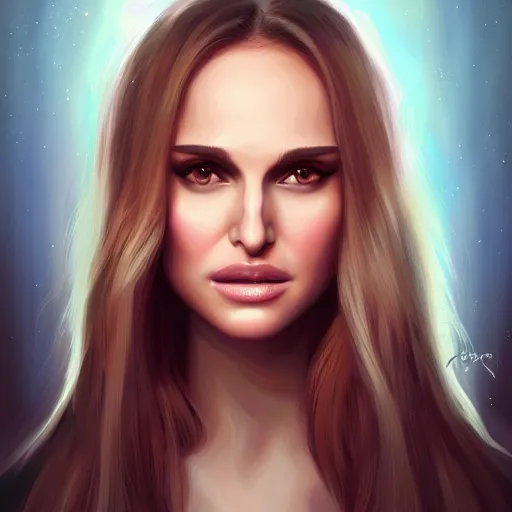 Image similar to portrait of natalie portman by charlie bowater