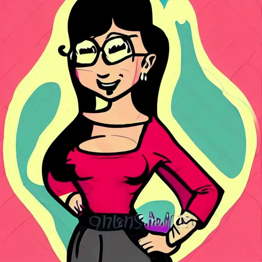 Prompt: cute girl, Dan DeCarlo style, cartoon style illustration