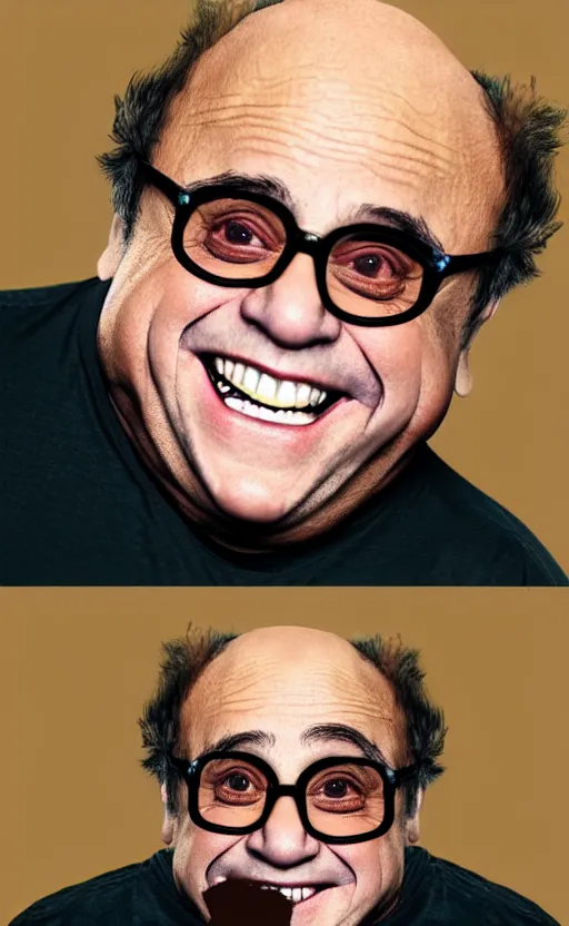 Image similar to Danny DeVito as a character in the game League of Legends, with a background based on the game League of Legends, detailed face, old 3d graphics