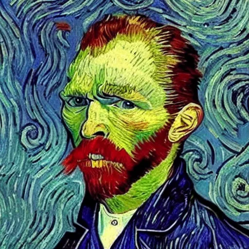 Prompt: Vincent Van Gogh style, the Mandalorian,