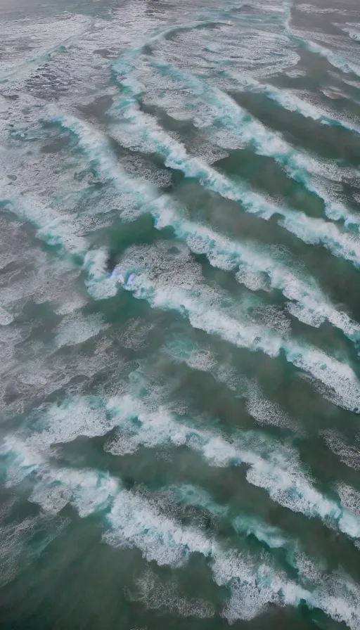 Prompt: colour pentax photograph of high fantasy storm surge barriers from an aerial view. extremely epic!!!