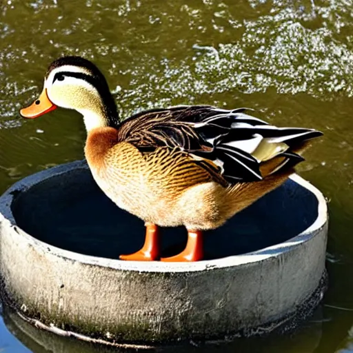 Prompt: duck toilet