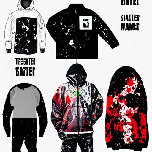 Image similar to die cut sticker, walter white in techwear, breakdancing, splatter paint