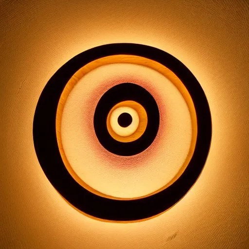 Image similar to intricate taijitu carved from wood, photograph, studio lighting