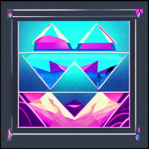 Image similar to diamond gem, epic retrowave art, trending on art station