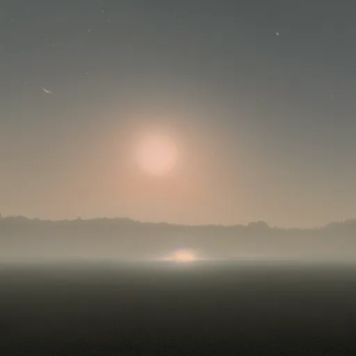 Prompt: volumetric dusk fog alient planet scenery