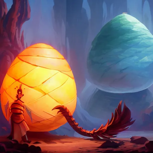 Image similar to epic fantasy dragon egg on a black background, behance hd by jesper ejsing, by rhads, makoto shinkai and lois van baarle, ilya kuvshinov, rossdraws global illumination radiating a glowing aura global illumination ray tracing hdr render in unreal engine 5