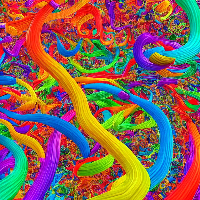 Image similar to calligraphy twisted forms, inside the colorful 3 d calligraphy realm, high definition image, extremely detailed and intricate