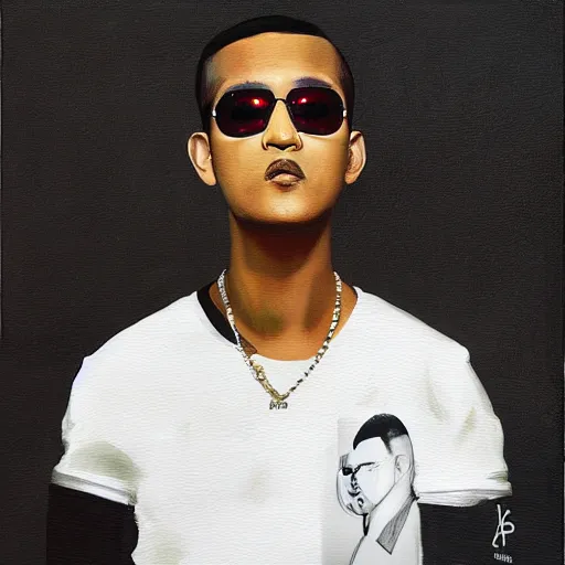 Image similar to thaiboy digital presidential portrait, realistic painting