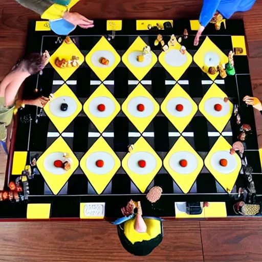 Prompt: The Simpsons Checkers Board Game