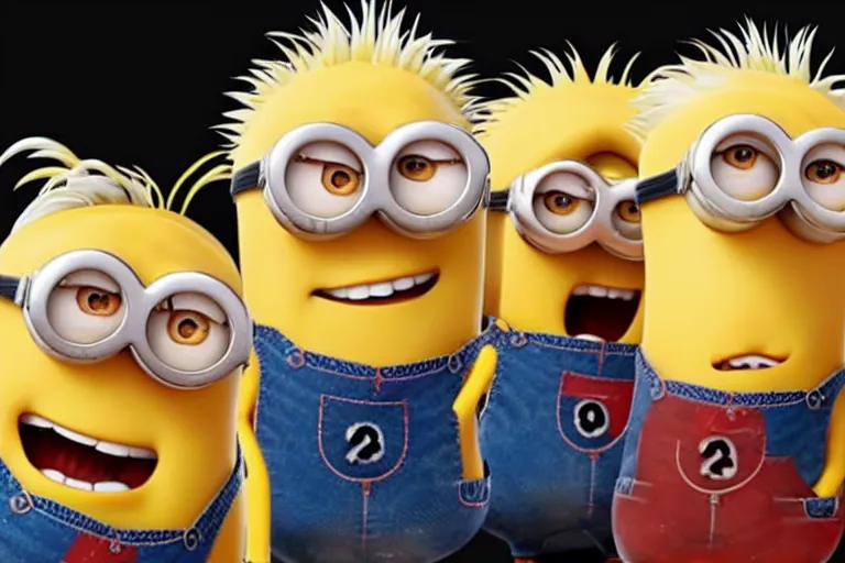 Prompt: guy fieri as all the minions in minions 3 rise of gru