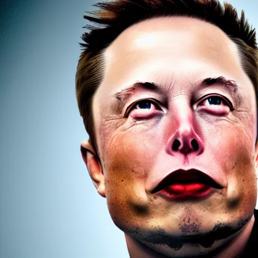 Image similar to elon musk playing joker 8 k, highly detailed face