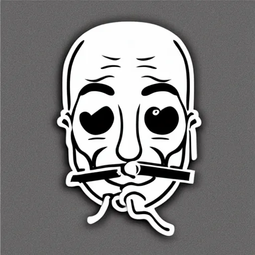 Image similar to funny smoking sticker art, svg vector, adobe - illustrator