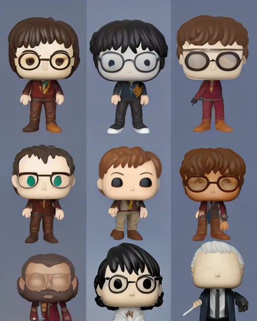 Image similar to full body 3d render of Harry Potter as a funko pop, studio lighting, white background, blender, trending on artstation, 8k, highly detailed