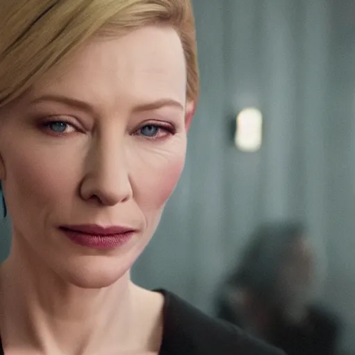 Image similar to portrait of cate blanchett in the style ok ukiyo-3