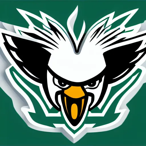 Prompt: logo for a football team based on the philadelphia eagles, high quality, high resolution