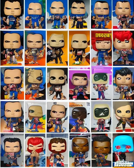 Image similar to Wrestler Funko Pop. Photographic, photography