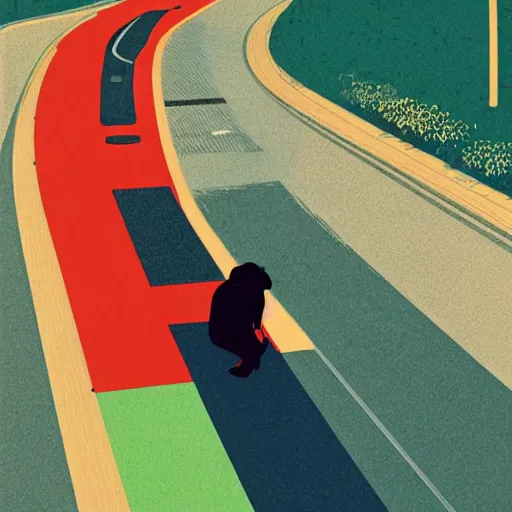 Prompt: mind wandering by tatsuro kiuchi