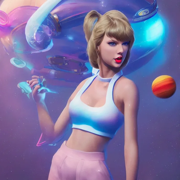 Image similar to portrait of Taylor Swift as Lola Bunny in SPACE JAM. intricate artwork. by, wlop, beeple, octane render, trending on artstation, greg rutkowski very coherent symmetrical artwork. cinematic, hyper realism, high detail, octane render, 8k, iridescent accents