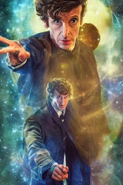 Prompt: a tarot card with the picture of doctor who from season 5, realistic, detailed, smooth,