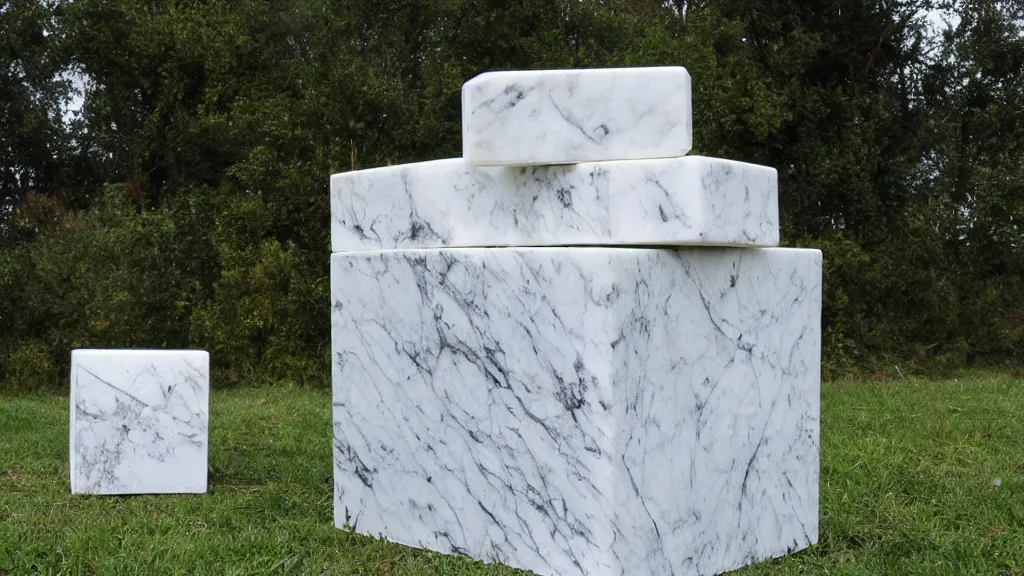 Image similar to marble sculpture cubical pinafore cube ( s ) in nature