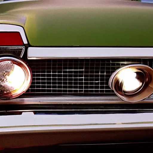 Prompt: closeup photo of an 70s car`s handlamp by Julie Blackmon,
