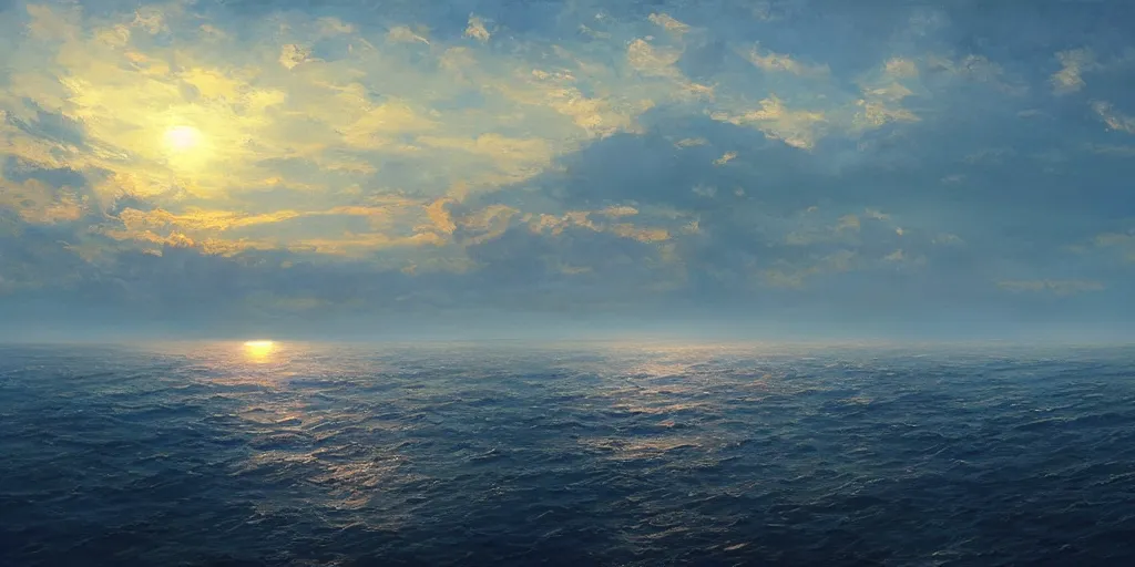 Prompt: a beautiful [[[[[sunset]]]]] over the ocean on a clear cloudless day, artstation, cgsociety, detailed, gorgeous painting