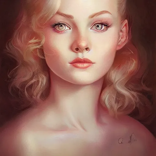 Prompt: a portrait of lily colins, symmentrical face and eyes, by charlie bowater and anna dittmann and gil elvgren.
