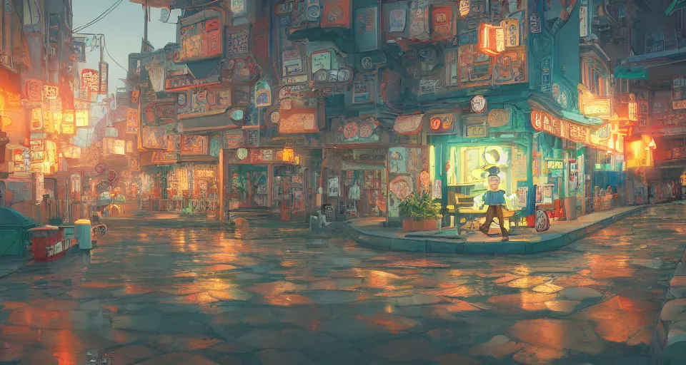 a beautiful painting of spare change by studio ghibli, | Stable ...