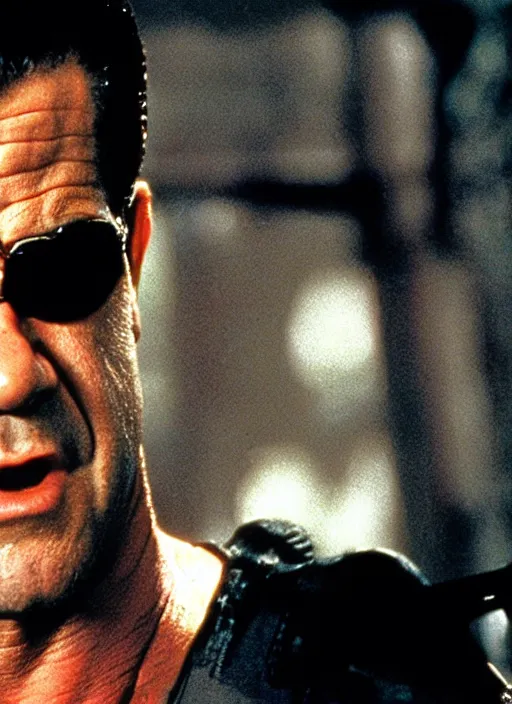 Image similar to Mel Gibson in the matrix