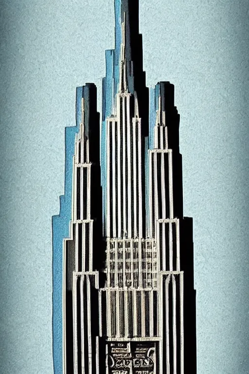 Image similar to The Empire state building in a parallel universe, in the style of La Sagrada Familia by Antoni Gaudi, CG Society