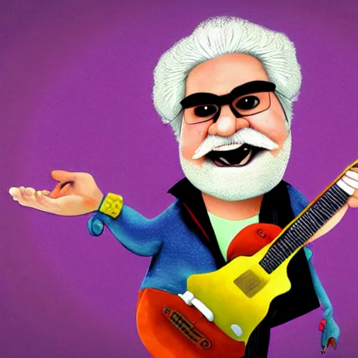 Image similar to jerry garcia as a pixar character