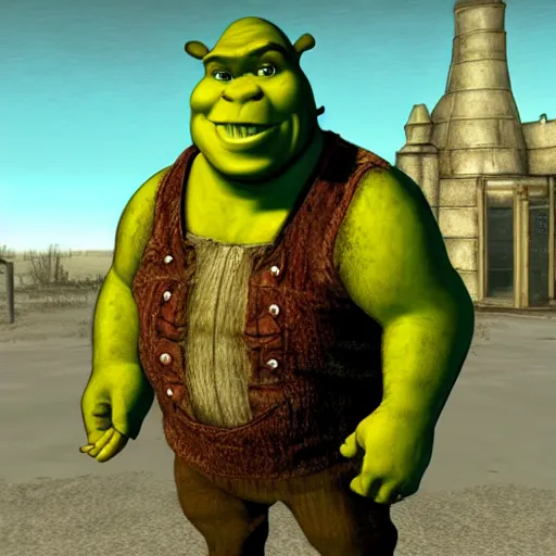 Image similar to shrek in fallout 3