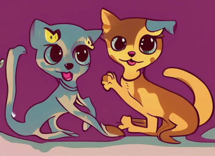 Image similar to littlest pet shop cat illustration by harold von schmidt