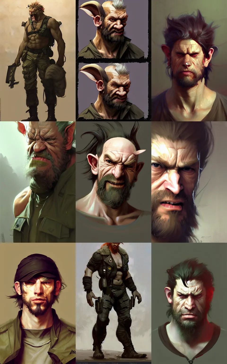 Prompt: character concept portrait, ugly troll, redneck clothes, style in digital painting, concept art, smooth, sharp focus, illustration, from metal gear, by ruan jia and mandy jurgens and william - adolphe bouguereau, artgerm