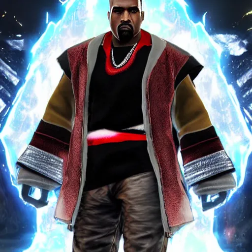 Prompt: Kanye West in Tekken 7,