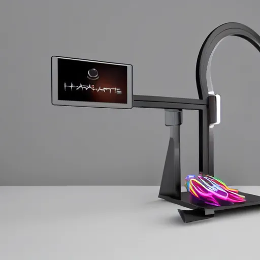 Prompt: headphone stand machine, futuristic, techno, cyberpunk, product design, render, concept, fun, swag