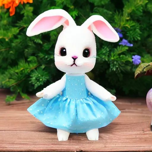 Prompt: beautiful fit female rabbit with symetric face wearing dress, full body, 5 5 mm