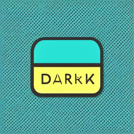 Image similar to a cute logo for a prompt randomizer app, trendy, symmetrical, vector art, company logo, dark background