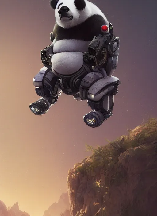 Prompt: minimqlistic mech panda android, naturel, hyper detailed, digital art, trending in artstation, cinematic lighting, studio quality, smooth render, unreal engine 5 rendered, octane rendered, art style by klimt and nixeu and ian sprigger and wlop and krenz cushart