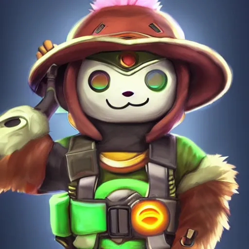 Prompt: teemo as an overwatch character, highly detailed, streets of kings row