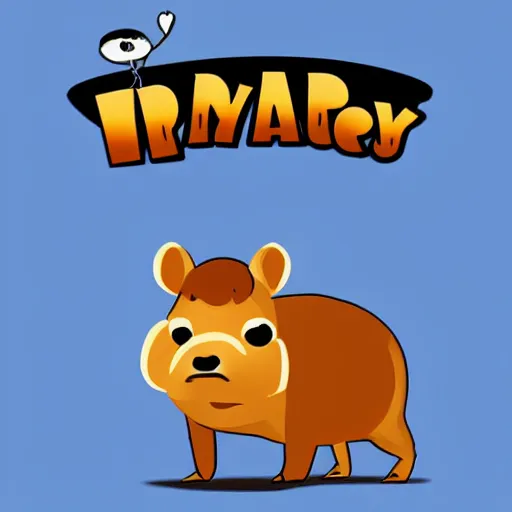 Image similar to pixar style capybara