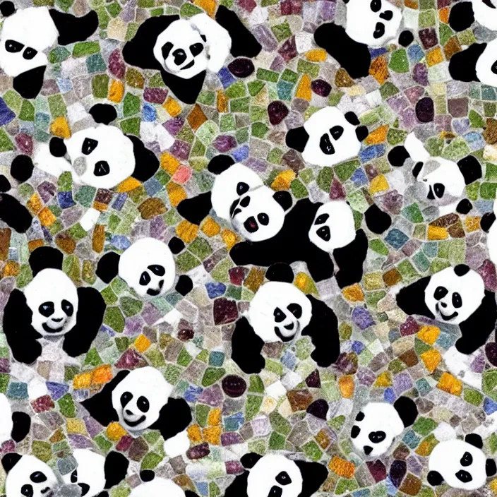 Image similar to panda mosaic