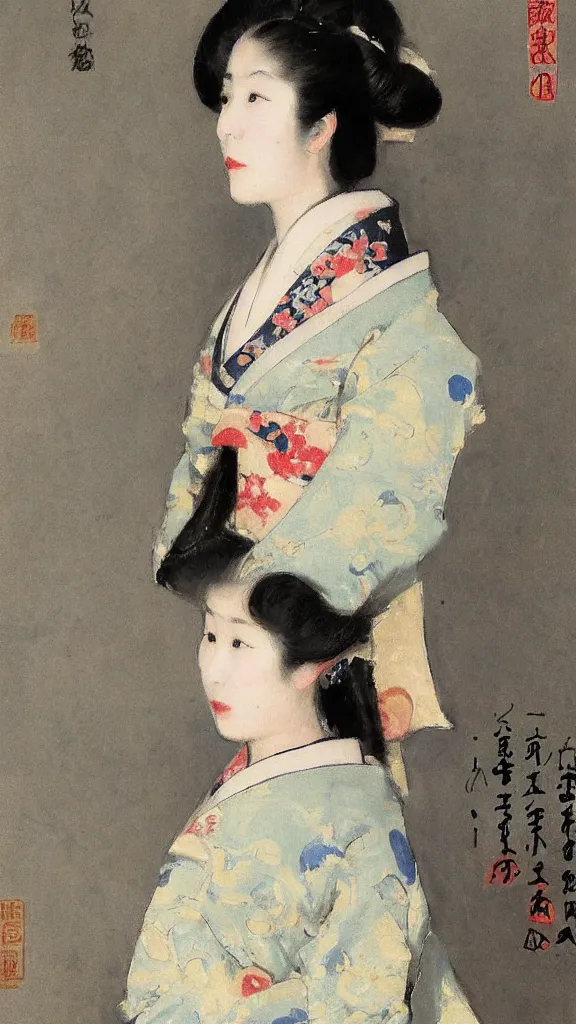 Image similar to a japanese kiseru painted by john singer sargent