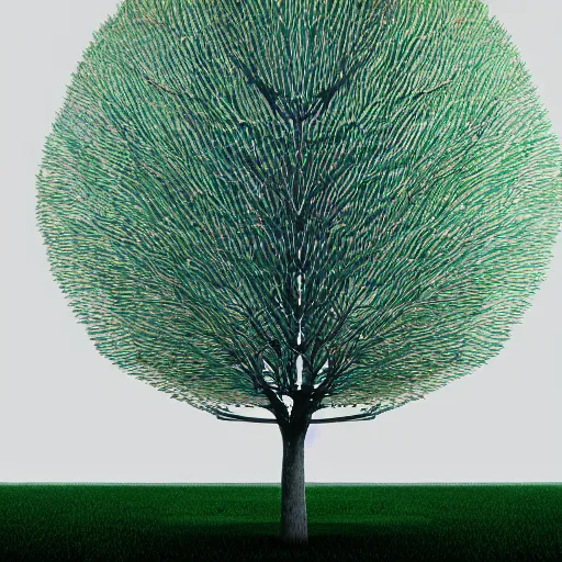 Image similar to tree but minimalistic concept art by frank stella and magritte rene, colorful, vray, depth of field, trending on artstation, minimalism