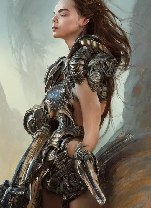 Prompt: a professional portrait of a beautiful young female, clothed in ethereal battle armor, olive skin, long dark hair, beautiful bone structure, symmetrical facial features, intricate, elegant, digital painting, concept art, smooth, sharp focus, finely detailed, illustration, from Valerian and the City of a Thousand Planets, by Ruan Jia and Mandy Jurgens and Artgerm and William-Adolphe Bouguerea