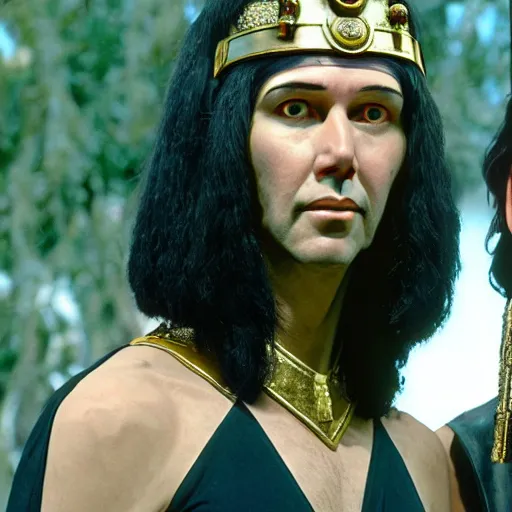 Image similar to cleopatra with the face of keanu reeves